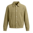 thumbnail image 3 of FchengtaiS Men's Button Down Shacket Long Sleeve Turndown Collar Lightweight Jackets Fall Outerwear with Pockets, 3 of 4