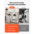 thumbnail image 4 of VEVOR Laundry Pedestal, 16.1 in Height, 27.5 x 27.5 in Washer and Dryer Pedestals with Storage Shelf, 700 lbs Load Capacity, Non-Slip Feet, Washing Machine Stand Universal Fit, White, 2 Pack, 4 of 9