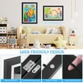 thumbnail image 4 of Kids Artwork Frames Set of 2, 200Pcs A4 Capacity, 9.8x12.9inch Art Picture Frame with Mat for Kids Drawings Hanging Display (Black), 4 of 10