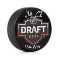 thumbnail image 1 of Matt Coronato Signé 2021 Draft Puck avec Note du 13e Pick, 1 of 2