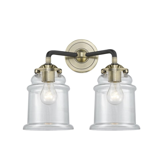 Innovations 284-2W-BAB-G182-LED Canton 2 Light Bath Vanity Light part of the Nouveau Collection, Black Antique Brass