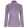 thumbnail image 4 of IROINID Women's Turtleneck Pullover Sweater Solid Color Leisure Short Length Long Sleeve Sweater Tops, 4 of 8