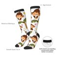 thumbnail image 4 of Naloa Monkeys Swinging from Palms Thigh High Socks Extra Long Stretchy Sock Women Over Knee High Opaque Stocking Daily Wear, 4 of 6