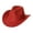 Dark Red, variant on Women and Men's Cowboy Hat Solid Color Felt Roll Up Brim Cowgirl Hat