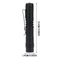 thumbnail image 3 of LED Pen Flashlight | Compact Mini Aluminum Alloy Torch with Clip | XPE Bulb | Portable Emergency Light Source | 1 AAA Battery Powered | 3.5" x 0.8" | For , Work, Car, Home, Camping, Fishing, 3 of 9