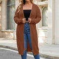 thumbnail image 4 of Gamivast Long Cardigan Sweaters for Women Plus Size Open Front Chunky Knit Lightweight Duster Outerwear Casual Fall Winter Tops Loose Fit Ribbed Cuffs Cozy Sweaters, 4 of 6
