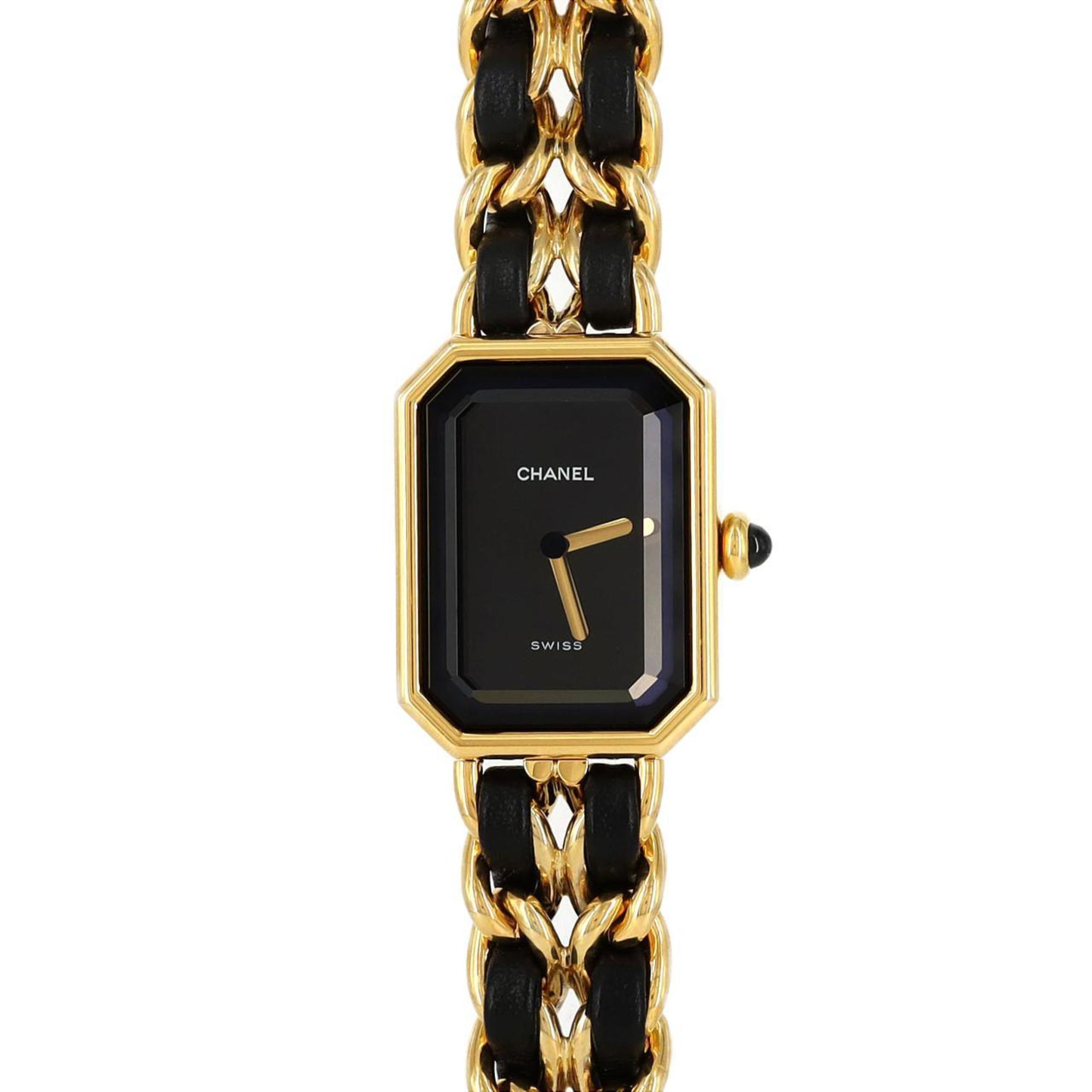 CHANEL Premiere S Watches H0001 blackDial Plated Gold/leather Quartz Analo... Chanel Premiere S H0001 Quartz Cal.976.001 GP GP/Leather  main image 3