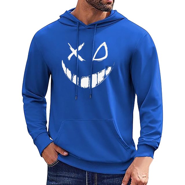 toraway Chandail à Capuche Mode Homme Fermeture Éclair Complète Hiver Mode Décontractée Imprimé Manches Longues Chandail à Capuche m