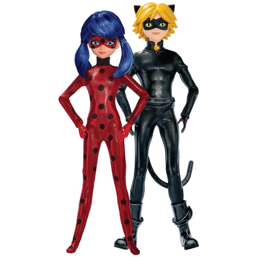 Miraculous Fashion Doll 2 Pack Ladybug Cat Noir Walmart Com Walmart Com
