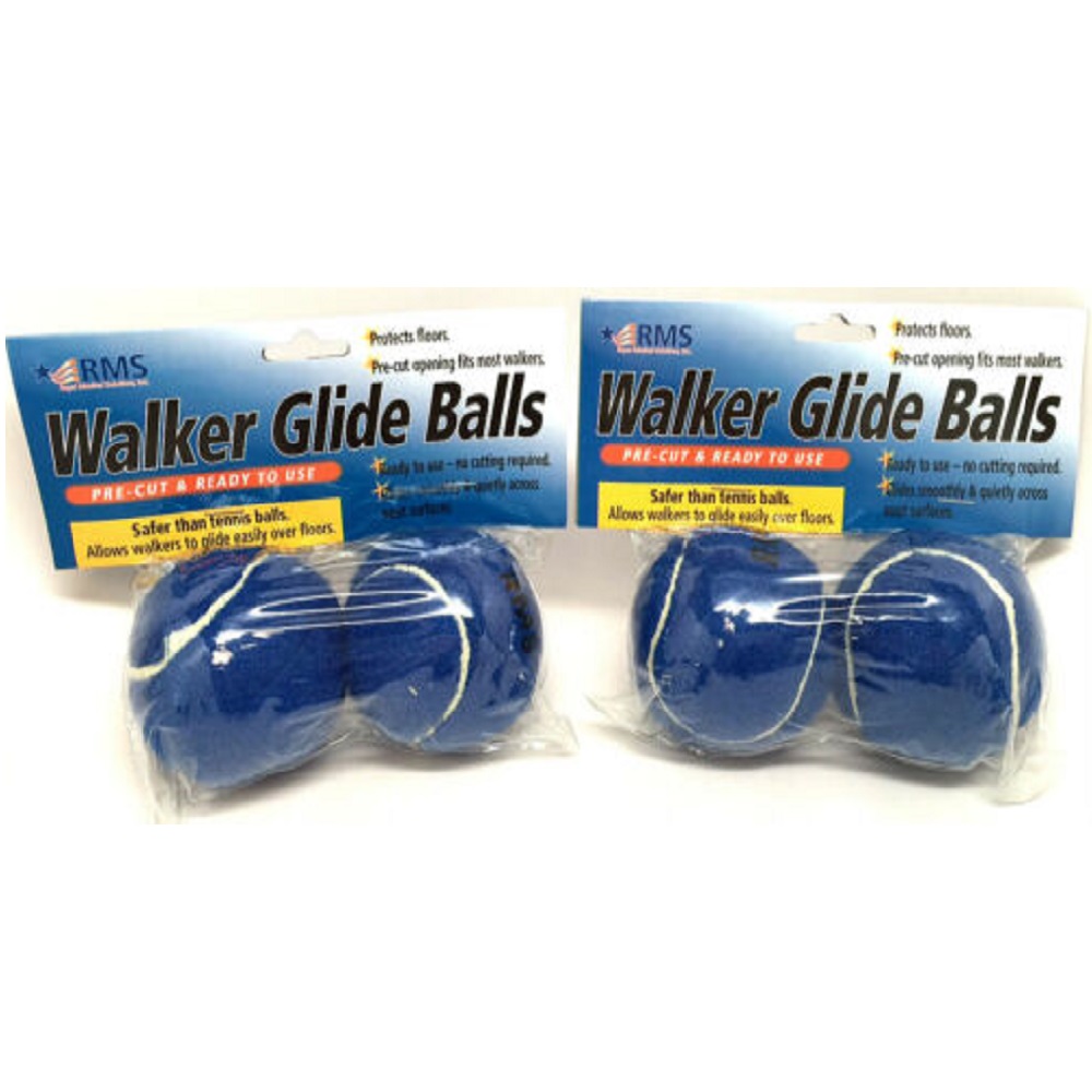 2Pairs Walker Glide Walker Skis Walker Balls Blue Color