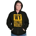 thumbnail image 3 of Wyoming Why are You Here Funny Locals Zip Up Hoodie Men's Women's Brisco Brands X, 3 of 6