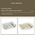 thumbnail image 7 of Clear Glass Soap Dish with SUS304 Stainless Steel Tray Rectangular Soap Holder for Bathroom Counter, Shower, Kitchen, 7 of 7