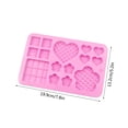 thumbnail image 2 of 2 PCS Valentine's Day Silicone Mold Heart Mold Chocolate Mold,Heart Flower Shape Candy Molds Biscuits Mold Silicone Fondant Baking Mold Jelly Soap Pudding Dessert Molds for Party Cake Decoration, 2 of 7