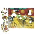 thumbnail image 2 of Wooden Jigsaw Puzzles for Adults - Uniquely Shaped Pieces - made in the USA by FoxSmartBox - 330 Pieces - The Night Café, 2 of 7
