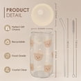 thumbnail image 2 of Vaso de cristal SANDJEST Bear con tapa de bambú, 473 ml, 2 of 7
