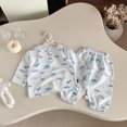 thumbnail image 2 of TOWED22 Baby Boy Waffle Clothes Fall Winter Long Sleeve Sweatshirt with Pants Set Toddler Cute Truck Embroidery Outfits Size:12-18 M,Color:Sky Blue, 2 of 5