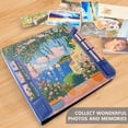 thumbnail image 4 of FORMRS 3 Ring Photo Album 4"x6" Self Adhesive Large Capacity PU Leather Cover, Blue Window, 4 of 8