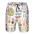 thumbnail image 3 of Goofa Spring Flowers Birds Printed Mens Swim Trunks Summer Quick Dry Short Beach Swimwear Bathing Suits-Small, 3 of 9