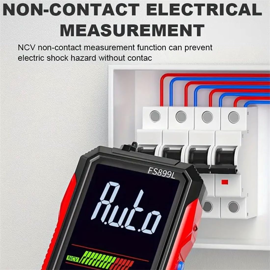 2026 Upgraded Smart USB Rechargeable Digital Multimeter, FS899L Multimeter, Auto Digital Display Tester, Measures Voltage Current Resistance Diodes Continuity Duty-Cycle Capacitance Temperature