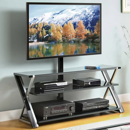 Whalen 3-in-1 Black TV Console for TVs up to 70