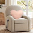 thumbnail image 4 of Qhnvtd Heart Shaped Decorative Pillow, Cute Wind Bedside Cushion, Soft Cotton Material with Exquisite Ball Trim, Multifunctional for Sofa, Office & Naps, Romantic Gift for Family & Home Decor, 4 of 6
