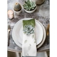 thumbnail image 2 of Modern Sage Green Cloth Napkins Set of 4 Reusable Dinner Napkins, Gradient Floral Abstract Bohemian White Cocktail Napkin Washable Table Napkins for Wedding/Holiday Party/Baby Shower 20"x20", 2 of 7