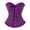EliteGoogv#Purple, variant on EliteGoogv Women Vintage Brocade Lace Up Front Corset Bustier Waist Shaper Bodice For Party Wedding Clubwear Carnival Role Play Events,Purple,M