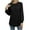 Black, variant on HongQid Long Sleeve Eyelet Tops for Women Spring Fall Crew Neck Shirts Casual Loose Blouse Trend Outfits Clothes