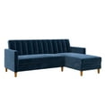 DHP Celine Reversible Sectional Futon with Storage, Reclining Couch