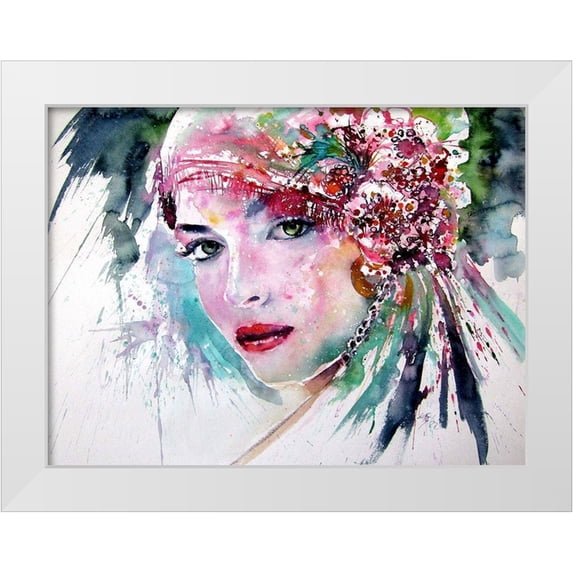 Kovacs, Anna Brigite 18x15 White Modern Wood Framed Museum Art Print Titled - Hungarian Beauty Girl