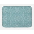 thumbnail image 1 of Abstract Bath Mat, Intricate Swirl Circles Rhythmic Motifs Charcoal Look Bicolored Pattern, Plush Bathroom Decor Mat with Non Slip Backing, 29.5" X 17.5", Dark Teal and White, by Ambesonne, 1 of 2