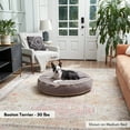 thumbnail image 3 of Happy Hounds Scout Round Reversible Pillow Dog Bed, Smoke, Medium, 3 of 7
