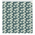 thumbnail image 3 of Ambesonne Ivory and Blue Shower Curtain, Garden Art Bouquet, 69"Wx84"L, Slate Blue Dark Blue, 3 of 3