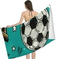 thumbnail image 2 of PHYHOO Blue Soccer Beach Towels for Adults Kids Microfiber Sand Free Microfiber Beach Towel Oversized Quick Dry Absorbent for Pool Swimming Bathroom 30x60in, 2 of 8