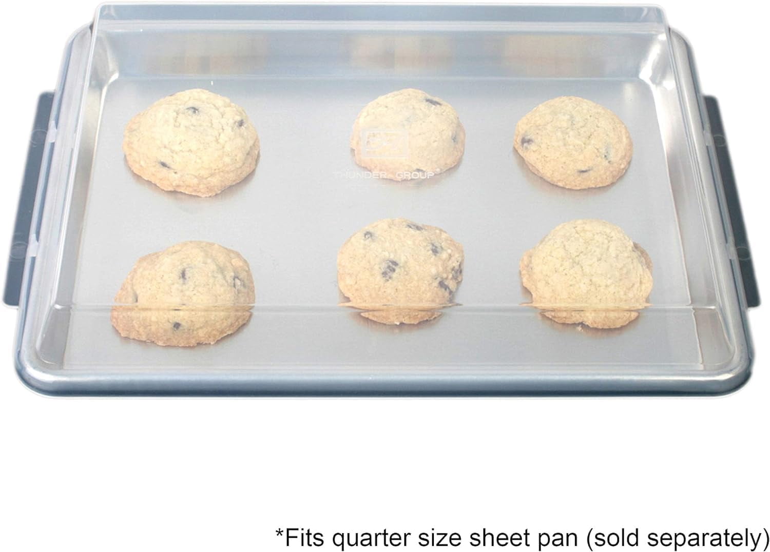 TrueCraftware- Set of 2 Polypropylene 1/4 Size Sheet Pan Cover Clear Color- Sheet Pan Cover for Baking Tray Baking Pans for Cookies and Cakes Perfect for Home Bakery and Restaurants