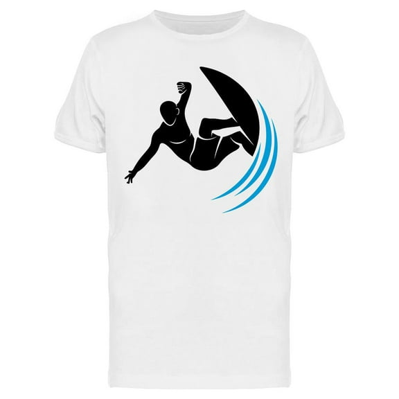 Surfing With Water Wave T-Shirt Men -Image by Shutterstock, Male XX-Large