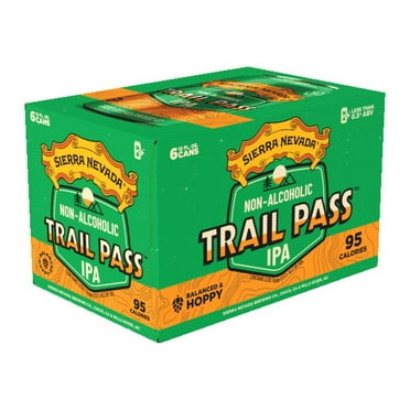 Sierra Nevada Trail Pass Non-Alcoholic IPA Craft Beer, Alcohol Free, 6 Pack, 12 fl. Oz. Cans