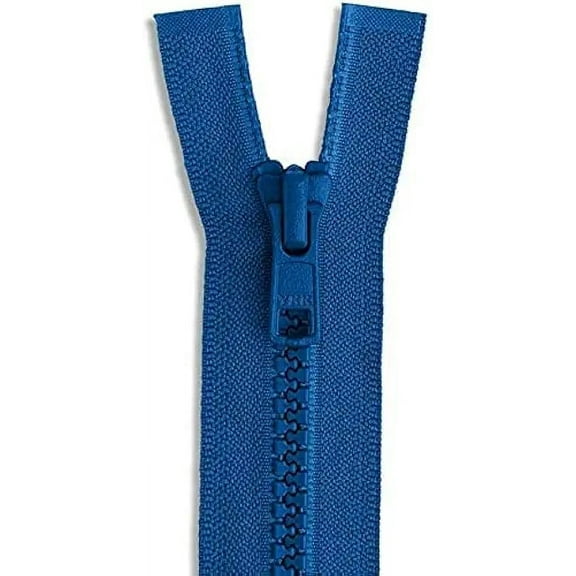 YKK #5 Molded Vislon Royal Blue Medium Weight Jacket Separating Zipper - Color: Royal Blue #558 - Made in The United States (1 Zipper Per Pack) (26" Inches)