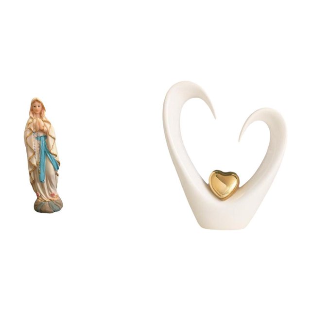Estatua de Lutero,Colección religiosa de estatuas de la Virgen María,Figura de resina y la Dama de Lutero,Figura de escritorio,Decoración de escritorio con forma de corazón para oficina o