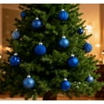 thumbnail image 3 of Velvet Christmas Ball Ornaments - 46pcs Flocked Christmas Tree Decorations Set Assorted Shatterproof Hanging Ornaments with Loop for Xmas Decor, 3 Sizes (Blue), 3 of 7