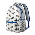 thumbnail image 2 of Wild Horse and Foal Pattern Student School Backpack with Floral Retro Rural Cute Rainbow Print Design, 2 of 6