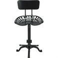 thumbnail image 2 of Farmhouse Tractor Seat Stool with Back, Black, 2 of 3