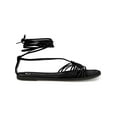 thumbnail image 3 of Journee Collection Womens Jess Faux Leather Ankle Tie Strappy Sandals, 3 of 3