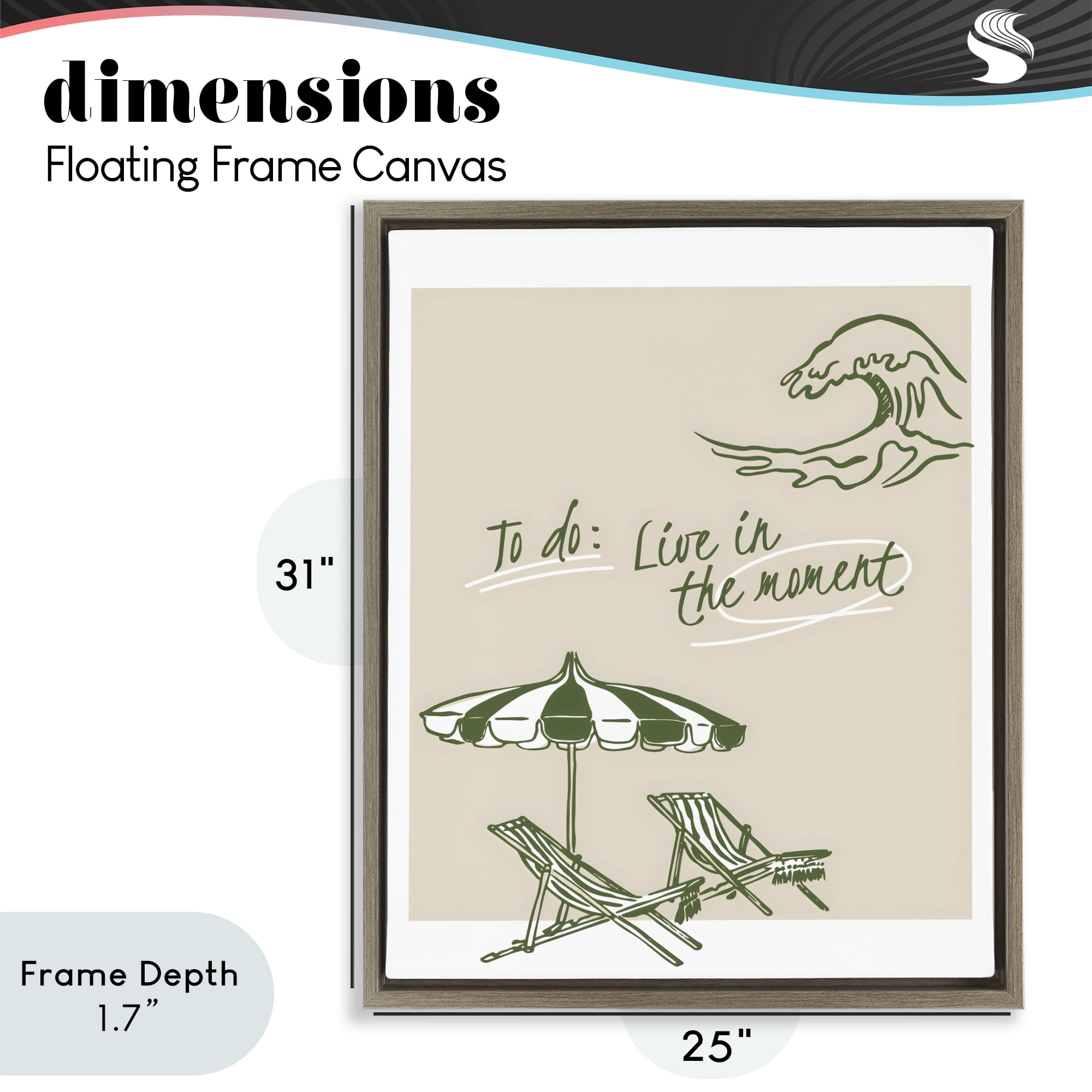 Stupell Industries To Do: Live In The Moment Brown Framed Floater Canvas Wall Art, design by The Prints Vibe