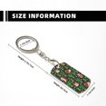 thumbnail image 4 of Goofa Cute Hedgehogs Cactus Blue Printed Rectangular Metal Keychain Bag Charm Floral Charm for Purse Keys Metal Keyring Gift for Women Accessories, 4 of 7