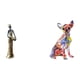 thumbnail image 1 of Figura decorativa de mujer africana, estatua de resina, adorno, figura coleccionable, perro, artesanía hecha a mano, ideal para estantería, oficina, h, 1 of 8