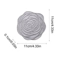 thumbnail image 2 of Mecorevxz 4.33in Rose Hollow Out Non Slip Ster Drink Coaste for Table Top Decorative Bar Coffee Mug Cup Mats for Restaurant Hotel Home Kitchen(Silver), 2 of 7