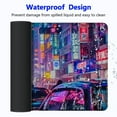 thumbnail image 4 of nygtbtfer Purple Seoul Neon Desk Mat Street Pixel Art Purple Japanese Mouse Pads , Skyline City Desk Mat for Desktop Pad XXL Gaming Mouse Pad for Computer Office Keyboard Laptop Pad 31.5x11.8 in, 4 of 6