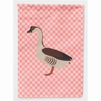 Caroline's Treasures BB7896GF Chinese Goose Pink Check Flag Garden Size , Small, multicolor