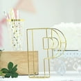 thumbnail image 3 of BalsaCircle 8" Gold P Metal 3D Wire Alphabet Number Sign Wedding Party Bar Tabletop Decorations, 3 of 6